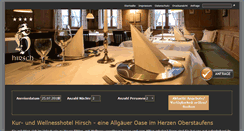 Desktop Screenshot of kurhotel-hirsch.de