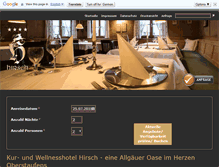 Tablet Screenshot of kurhotel-hirsch.de
